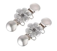 WATIIFUFU Pinzas para Cárdigan Retro de Flores Vintage, Clips para Chal y Suéter, Broches para Cuello, Accesorios de Ropa Mujer, Cierre Anti-vaciado, Pack de 2 Unidades, Uso Formal E