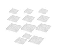 WATIIFUFU Posavasos Antideslizantes para Muebles Transparentes de Silicona, Protectores Cuadrados para Patas de Mesa y Sofá, Set 12 Piezas (4 de 40mm, 4 de 60mm, 4 de 80mm), Resistentes
