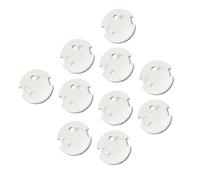 WATIIFUFU Protector Seguro para Enchufes de Corriente Francés para Niños, Cubierta de Salida Abs de Color Blanco, Paquete de 10 Piezas para Prevenir Descargas Eléctricas