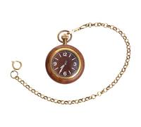 WATIIFUFU Reloj de Bolsillo Movimiento de Cuarzo Esfera Digital Vintage de Madera de Ébano Diseño Retro Unisex Accesorio Decorativo para Hombre y Mujer Adecuado para Obsequio y Uso
