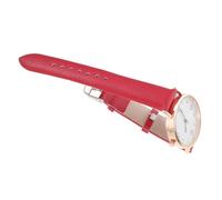 WATIIFUFU Reloj De Pulsera Digital para Mujer Reloj De Cuarzo Correa De Piel Sintética Color Rojo Diseño Sencillo Ultradelgado Uso Diario Ajustable