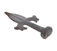 WATIIFUFU Remate Decorativo para Valla de Hierro Fundido Punta, Accesorio para Postes de Cerca, Acabado Óxido Natural, para Jardín y Terraza, Remates de Barandillas Metálicas Resistentes