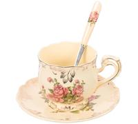 WATIIFUFU Retro Juego de Taza de Café Platillo de Cerámica 250ml