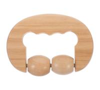 WATIIFUFU Rodillo De Masaje De Madera d En Forma De d 1 Unidad Portátil Multifuncional Para Espalda, Cuello, Hombros y Pies, Herramienta Ergonómica Para Masaje Facial y Corporal, Uso En Casa y Viaje