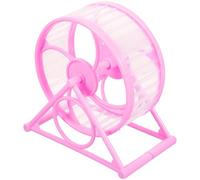 WATIIFUFU Rueda de Ejercicios Silenciosa Color Rosa Material Plástico Diseño Creativo para Hámster y Conejillo de Indias para Pequeños Animales en Deportes y Entretenimiento