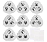 WATIIFUFU Ruedas Adhesivas Pequeñas para Muebles 8piezas Doble Rodamiento, Material Abs y Acero Inoxidable, Fácil Uso y Movimiento Suave para Hogar y Oficina