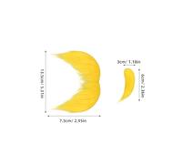 WATIIFUFU Set de Bigotes y Cejas Postizos Autoadhesivos 6 Piezas Accesorios de Disfraz Bigote Falso Amarillo y Cejas Verde Pasto para Fiestas Halloween y Cosplay