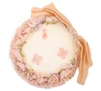 WATIIFUFU Sombrero de Novia Romántico de Flores Rosa, Ligero y para Boda, Fiesta y Despedida de Soltera, Tocado Elegante para Mujer Pinza Antideslizante, Accesorio para Ceremonia