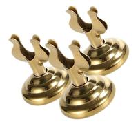 WATIIFUFU Soportes para Números de Mesa U Forma Mini 4 Cm Dorado Pequeño 3 Piezas Porta Menú Portafotos de Escritorio Expositor para Tarjetas y Notas en Hogar y Eventos