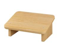 WATIIFUFU Taburete Reposapiés de Madera Maciza Antideslizante Tamaño Pequeño 30 CM Color Roble Taburete Multiusos para Oficina Dormitorio y Piano Práctico y Portátil para Uso Doméstico