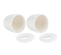 WATIIFUFU Tapas para Pernos de Inodoro 1 Par, Accesorio de Montaje Resistente, Diseño Redondo en Plástico Negro, Cubiertas Protectoras para Baños y Suministros de Plomería