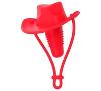 WATIIFUFU Tapón de Silicona Rojo Forma de Mini Sombrero de Vaquero para Botellas de Vino 16-25 MM Sellador Reutilizable y Accesorio Decorativo para Fiestas Temáticas del Oeste