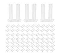 WATIIFUFU Tapones Dobles de Plástico Transparentes para Gafas sin Montura, Accesorios para Reparación de Monturas sin Aro, Tamaño 1.7x0.8x7.0 Mm, Kit de 200 Piezas para Uso