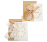 WATIIFUFU Tarjetas de Votos para Boda Diseño Delicado y Textura Buena 2piezas en Papel Chiffon para Banquetes de Boda y Ambiente Romántico