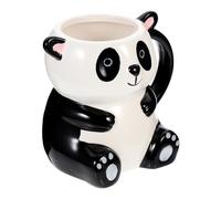 WATIIFUFU Taza de Cerámica Forma de Panda Taza de Agua para Hogar y Cafetería 350 Ml Diseño Adorable sin Asas Adecuado para Bebidas Calientes y Frías Funcional