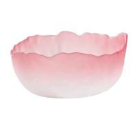 WATIIFUFU Tazón de Yogur Decorativo y Ensaladera de Cristal Rosa de Vidrio Superficie Lisa, Resistente y Elegante para Ensaladas y Snacks en Restaurantes y Bares