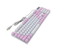 WATIIFUFU Teclado Mecánico Retro RGB para Juegos y Oficina, 108 Teclas Cableado Retroiluminación, Ergonómico, para PC y Portátil, Diseño, Uso Gaming y Profesional