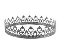 WATIIFUFU Tiaras de Rey Vintage Negra de Metal Hueca para Hombre, Diadema de Príncipe Medieval para Cosplay y Fiestas Temáticas, Accesorio Ligero y Cómodo para Disfraces Reales