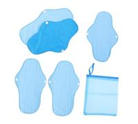 WATIIFUFU Toallas Sanitarias Lavables 6 Piezas Pul Impermeables, Almohadillas de Vellón Polar Botón y Alas, para Flujo Medio E Incontinencia, Uso Diario y Viajes, Accesorios Femeninos