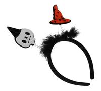 WATIIFUFU Tocado De Sombrero De Bruja Esqueleto Horror Víspera De Todos Esqueleto Diarga De Vestir Apoyo De Vestuario De Halloween Diadema Gótica Adulto Aleación De Zinc
