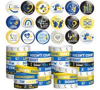 WATINC Juego de accesorios de alfileres de cinta, 72 pulseras elásticas de silicona para concienciación sobre la salud y pin de botón, pulsera motivacional con mensaje inspirador para hombres y