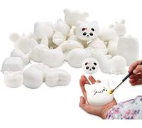 WATINC Random 30 Piezas DIY Animales Squeeze Juguetes para niños Blanco Mini cremoso Kawaii Suave para llaveros Correas de teléfono, Extra pocas Pegatinas aleatorias de cordón