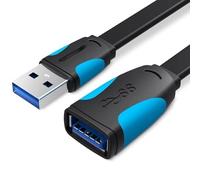 Watio Wave Cable alargador - cable USB 3.0 macho a hembra de 3 m, negro, alta velocidad, ideal para conectar dispositivos y extender el alcance.*