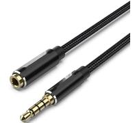 Watio Wave Cable audio - cable estereo jack 3.5 mm macho a jack 3.5 mm hembra, longitud de 0.5 m, color negro, ideal para conectar dispositivos de audio.*