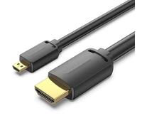 Watio Wave Cable - cable 2.0 4K HDMI macho a micro HDMI macho, 1.5 m, AWG34, color negro, ideal para conectar dispositivos multimedia.*