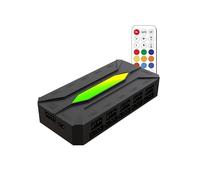 Watio Wave Hub - ventilador de caja con 10 puertos ARGB PWM, permite control de iluminación y velocidad, compatible con diversos sistemas de refrigeración.*