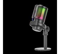 Micrófono - micrófono MMIC-SE en Color Negro, con iluminación ARGB, Ideal para Streaming y grabaciones, diseño ergonómico y Sonido nítido.*