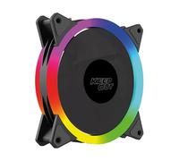 Watio Wave Ventilador auxiliar - ventilador de 120 mm, iluminación ARGB, funcionamiento silencioso, alto flujo de aire, compatible con sistemas de refrigeración. * #*