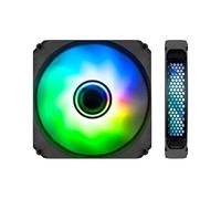 Watio Wave Ventilador - ventilador auxiliar A-RGB de 120mm en color negro, con iluminación RGB, compatible con sistemas de refrigeración, bajo ruido y alta eficiencia. * #*