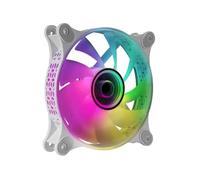 Watio Wave Ventilador - ventilador auxiliar de 120 mm, A-RGB, diseño en blanco, compatible con PC, ideal para refrigeración efectiva y estética moderna.*