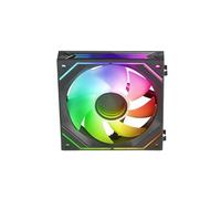 Watio Wave Ventilador - ventilador auxiliar de 120mm con iluminación A-RGB, compatible con la mayoría de sistemas, acabado negro elegante y silencioso.*