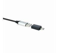 watiowave Adaptador USB-C a USB 3.1, Aluminio Negro, Transferencia rápida de Datos, Ideal para conectar Dispositivos y Cargar móviles.