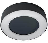 WatioWave Aplique de pared LED circular 13.5W, 3000K, 220-240V, no regulable, color gris oscuro; ideal para iluminar espacios interiores.