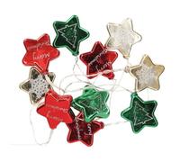 WatioWave Cadena de Estrellas LED Multicolor 1,35m, Luz Cálida; ideal para decoración festiva y ambientación acogedora.