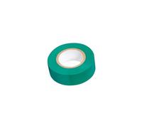 WatioWave Cinta aislante de PVC 0,13 mm x 17 mm x 25 m, color verde, ideal para aislamiento eléctrico y reparaciones.