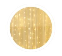 WatioWave Cortina LED 2x2mts, luz cálida, ideal para decoración y ambientación en eventos y hogares.