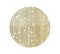WatioWave Cortina LED luminosa 3x2m, luz fría, ideal para decoraciones en eventos, fiestas y ambientes festivos.