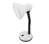 WatioWave Flexo de sobremesa E27 blanco, flexible, ideal para iluminación de escritorio y lectura.