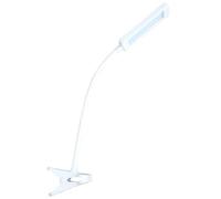 WatioWave Foco LED de clip orientable 6W 3200K, luz blanca, ideal para lectura, trabajo y áreas de estudio.