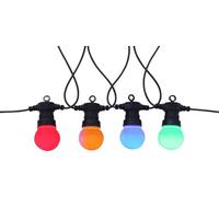 WatioWave Guirnalda de luces LED de cadena, 4,5m, IP44, colores variados; ideal para decorar, ambientar eventos y crear atmósferas festivas.