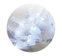 WatioWave Guirnalda LED blanca de 1,95m con pinzas, perfecta para decorar y sujetar fotos en eventos y fiestas.