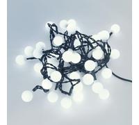 WatioWave Guirnalda LED de 40 bombillas frías, IP44, 4m de longitud, ideal para decoración navideña y eventos al aire libre.
