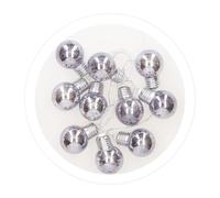 WatioWave Guirnalda LED de bombillas plateadas 1,35m, luz fría, ideal para decoraciones festivas y ambientaciones elegantes.