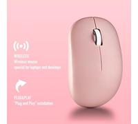 watiowave Ratón Inalámbrico 1000 dpi Rosa - Ideal para Juegos, diseño gráfico y Uso Diario, ofreciendo Libertad de Movimiento y Comodidad.