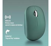 watiowave Ratón Inalámbrico Verde - hasta 1000 dpi, diseño ergonómico, Ideal para Gaming y Trabajo, Ofrece precisión y Libertad de Movimiento.