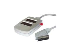 WatioWave Selector de peritelevisión 1 macho/2 hembra, ideal para conectar múltiples dispositivos audiovisuales.